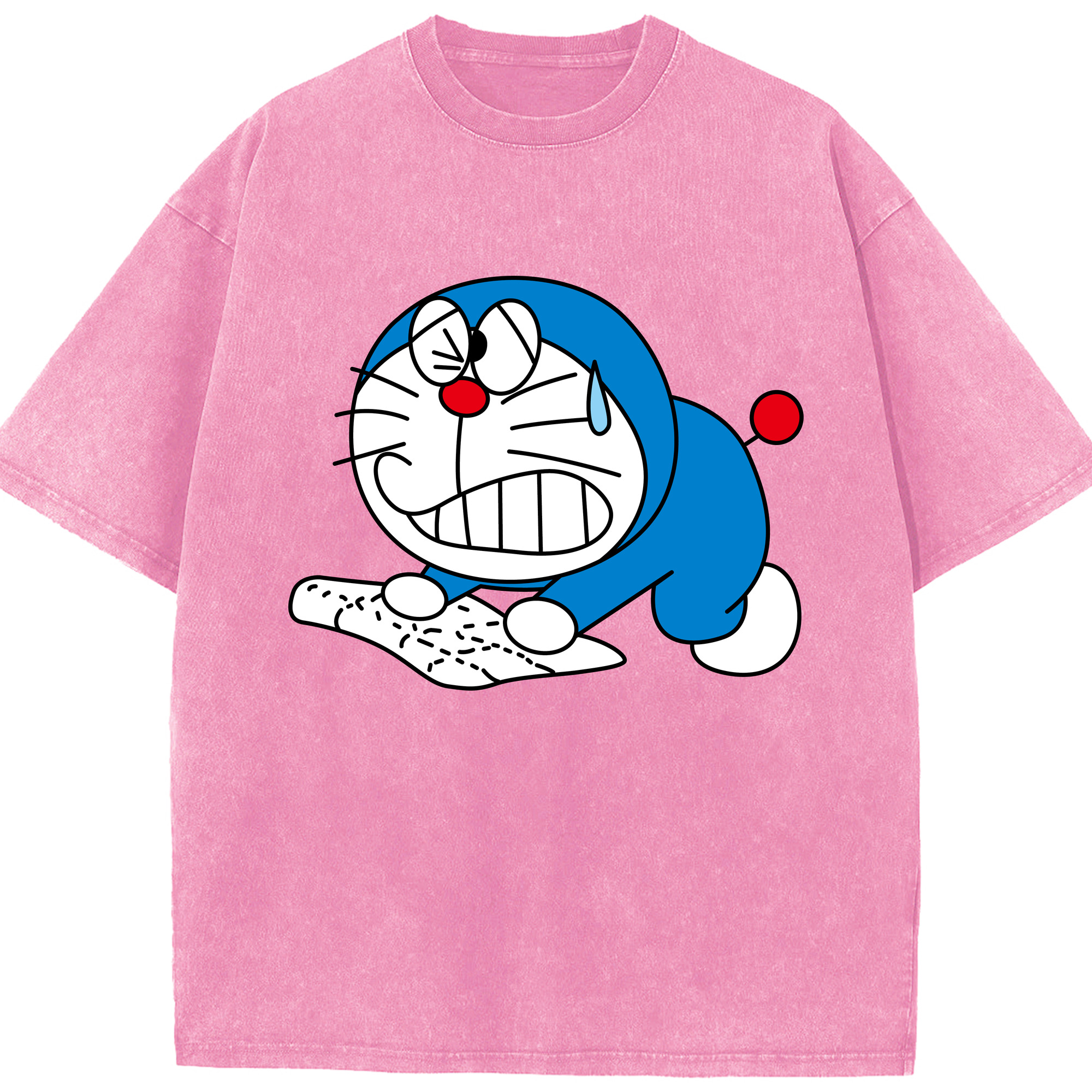 （画像用） ドラえもん Doraemon 綿100% ヴィンテージ風 半袖Tシャツ（フロントプリント）